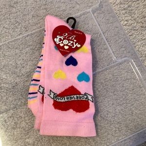 Pink Patterned Mid-Calf Socks